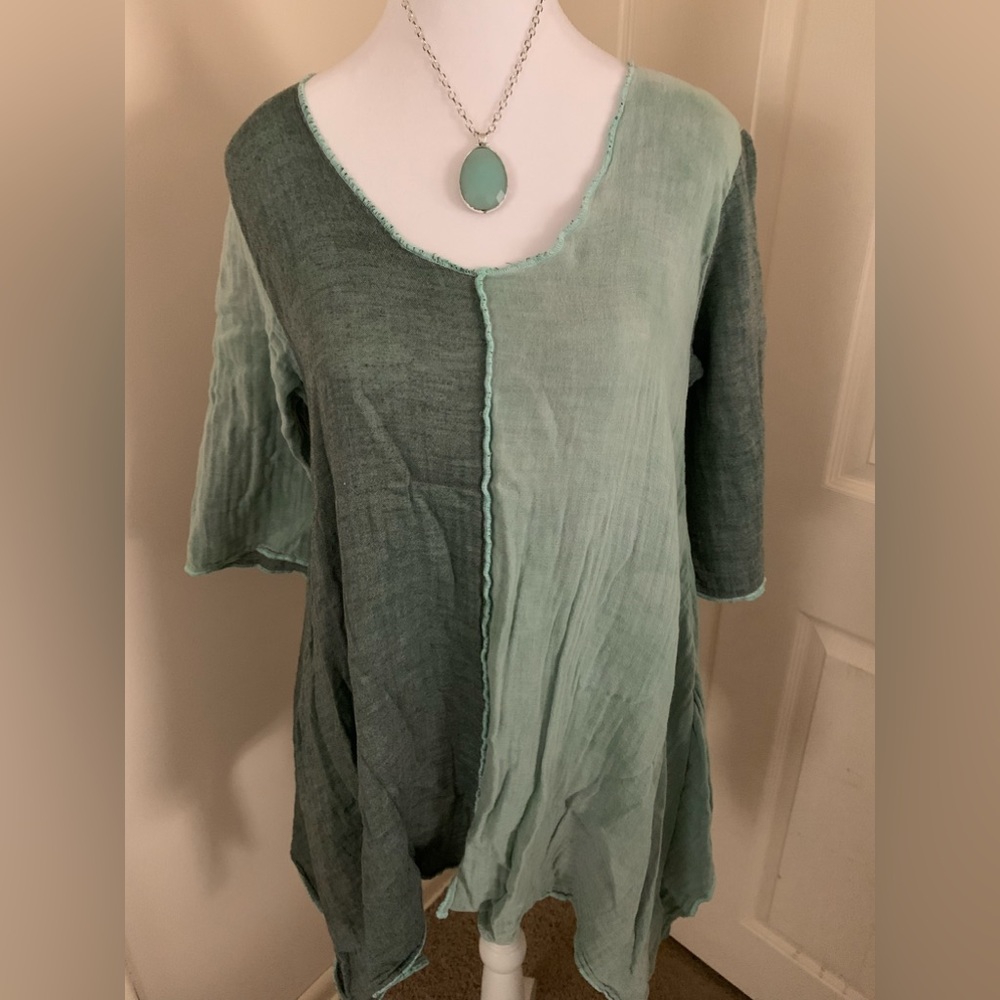 Beautiful artisan hand garment dyed tunic